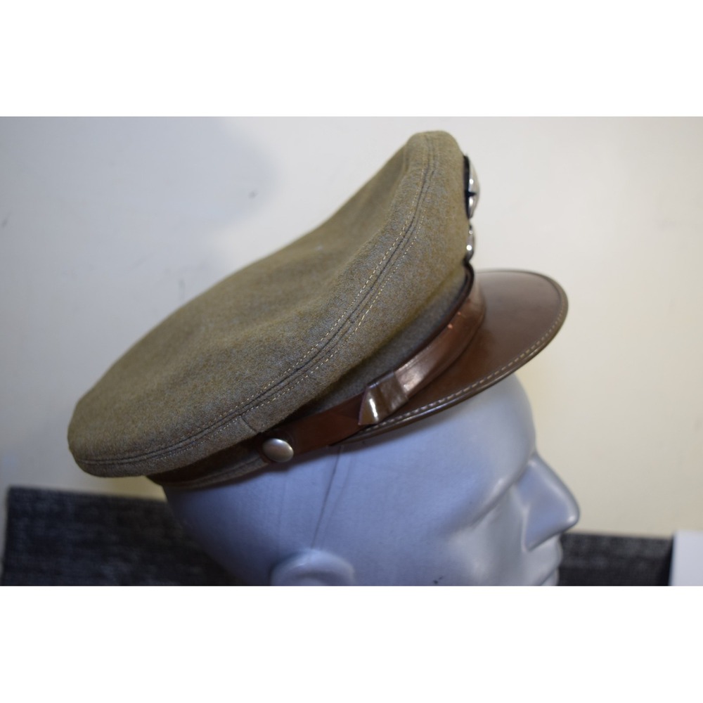 Vintage 50s Italian Carabinieri Military Police Summer Uniform Hat Badge MENS XS